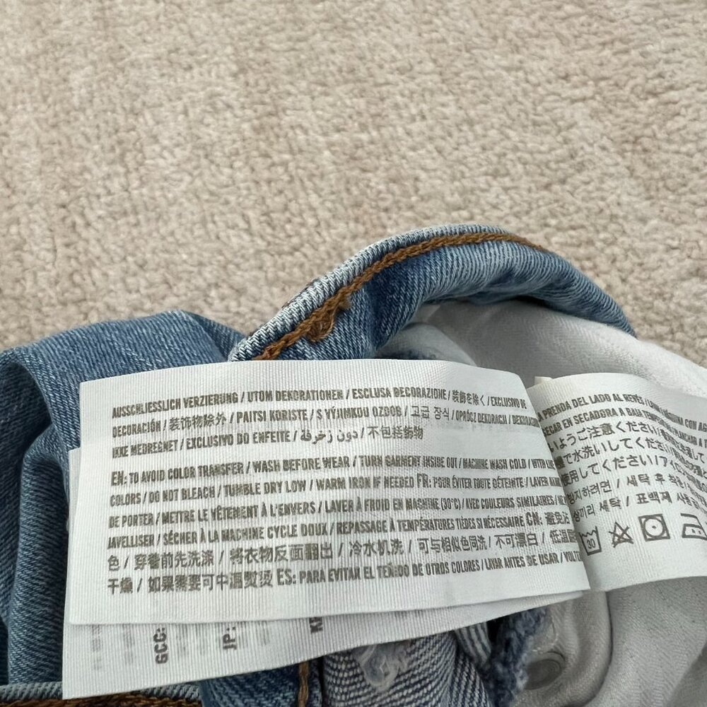 Abercrombie & Fitch 90s Straight Ultra High Rise Blue Jeans 26 / 2 Long - Picture 10 of 10